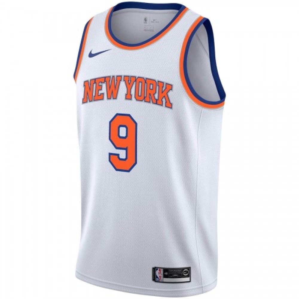 Men's New York Knicks RJ Barrett #9 White 2019/20 Swingman Jersey - Association Edition-Pro Kit Vault | Brand New 26/27 Sports Jerseys